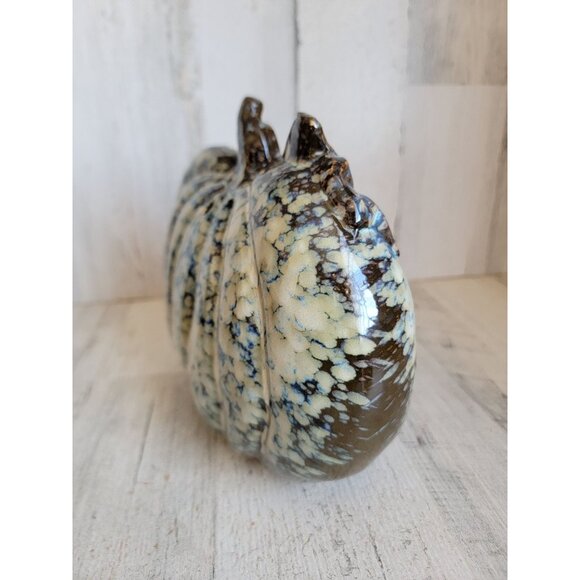 Ceramic pumpkin speckled key light candle Halloween home decor prop figure - Picture 4 of 7